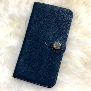 Hermès blue Dogon wallet